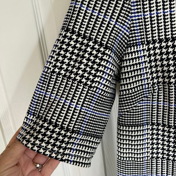 JUDE CONNALLY Glen Plaid Short Sleeve Peplum Top Size S Office Career - Picture 4 of 8